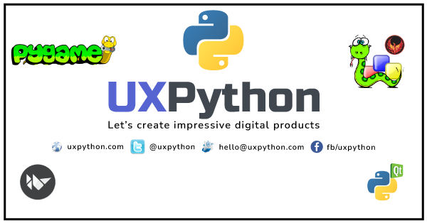 UXPython - For those who Electronics, Coding & UI design image.